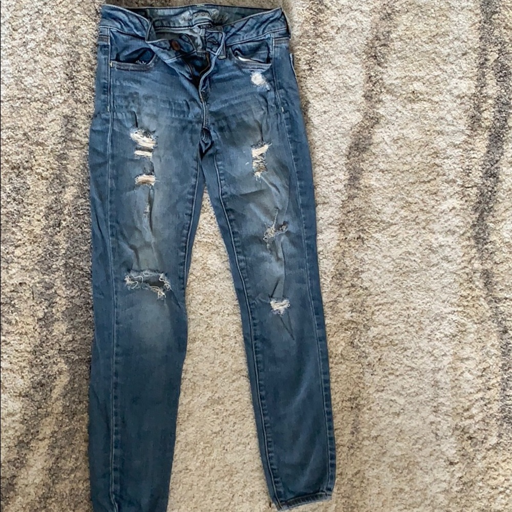 American Eagle Light wash jeggings